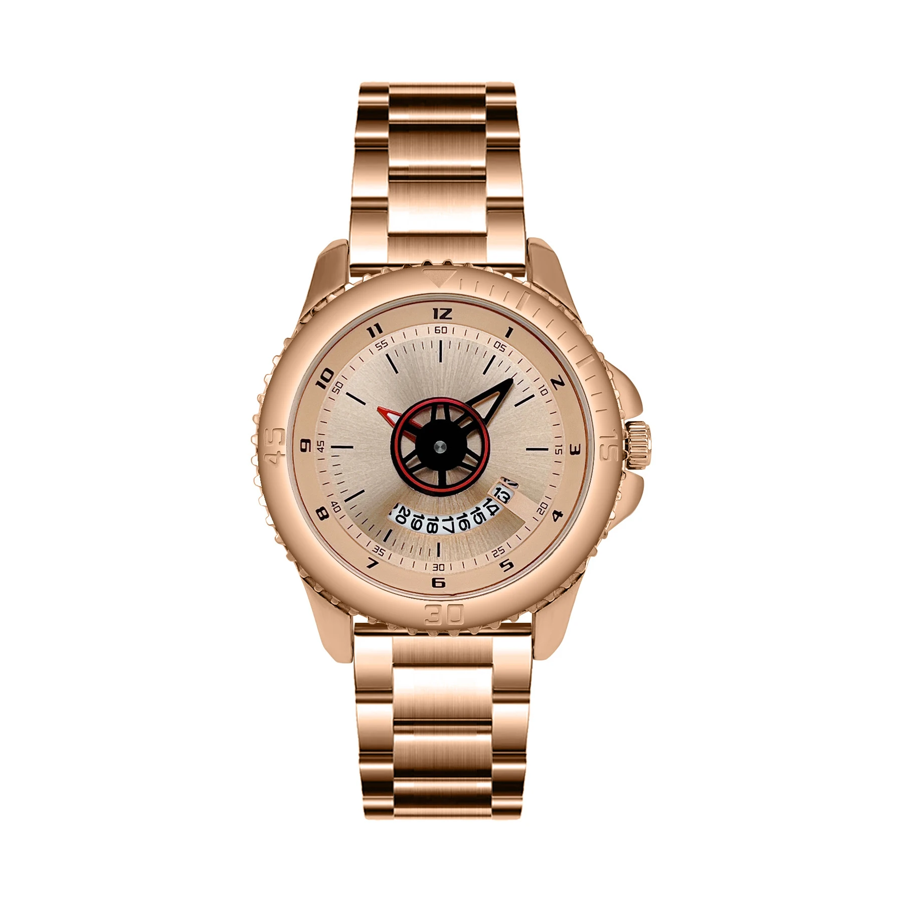 ZH158 ビジネスクラシックメンズ腕時計ステンレススチール防水クリエイティブデザインクォーツ時計ライト高級時計ギフト、男性用腕時計