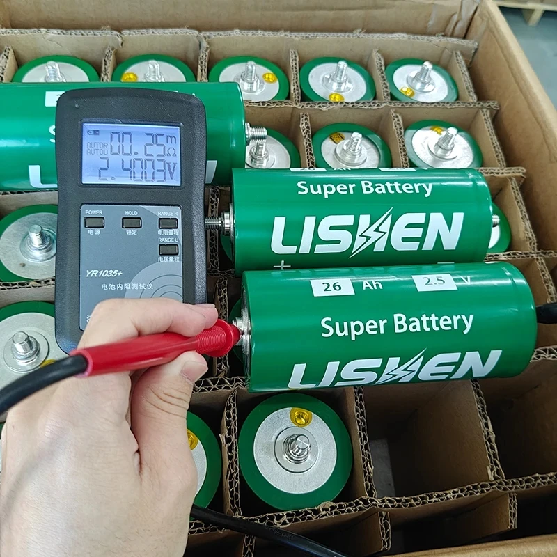 New 12V 26Ah LTO Battery Pack LISHEN 6S1P 20C High Discharge 30000 Cycle life for Audio Car Start Distribution +17.4V 5A Charger