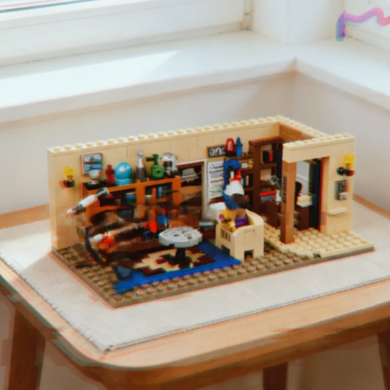 Hot Sale 484pcs Drama Big Family Room Apartment Bang Streetview American TV Model Building Block Bricks Toys For Adults Gifts image 3