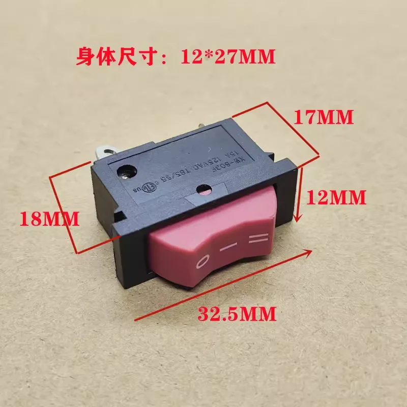 Electric hair dryer boat switch 3 pin 3 speed XW-603F-L 10A250V Boat swing gear heat gun power switch 32.5*12mm