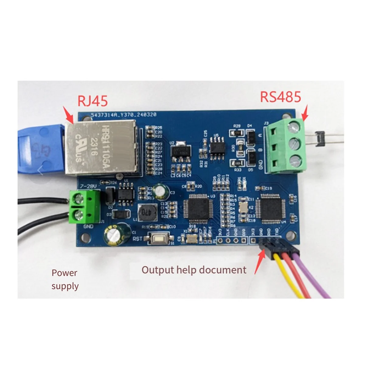 RS485 to Ethernet Module RS485 Serial to Ethernet Serial Transmission Versatile Convenient Portable Communication Module