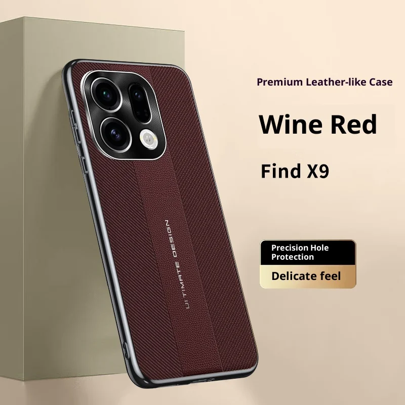 حافظة لهاتف OPPO Find X9 Pro حافظة جلدية فاخرة على طراز الأعمال الراقية لهاتف OPPO Find X9Pro ممتص للصدمات Funda #3