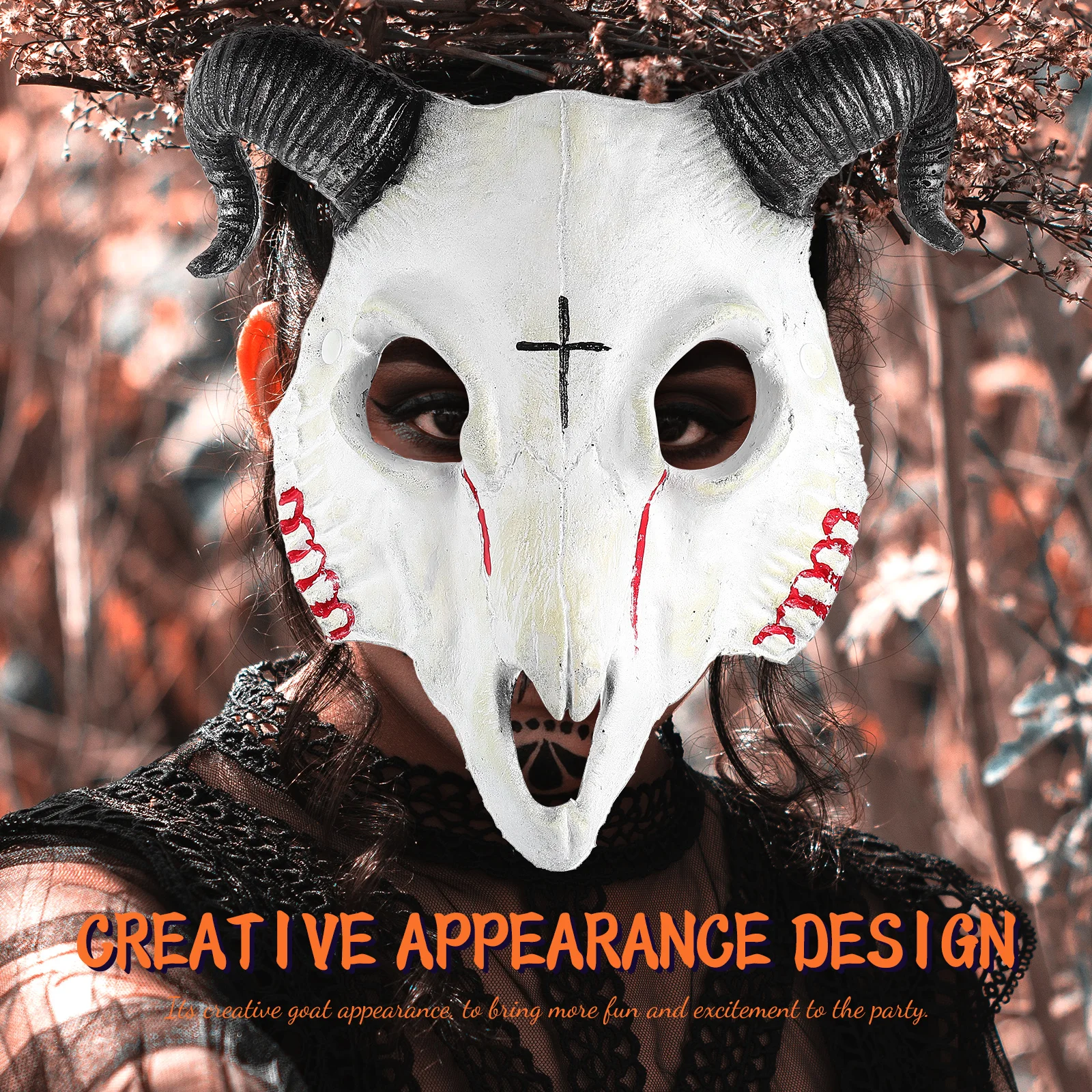 

Goat Skull Props Animal Head Mask Masks Adults Creepy Cosplay Halloween Terrifier Party Masquerade Costumes