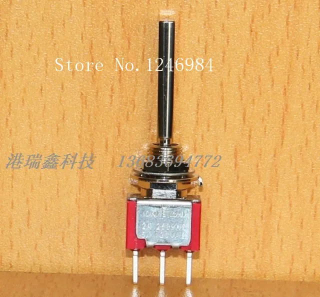 [SA]1MS4 flying model aircraft tripod double trigger reset pin single long flat handle small toggle switch M6.35 Deli--20pcs/lot