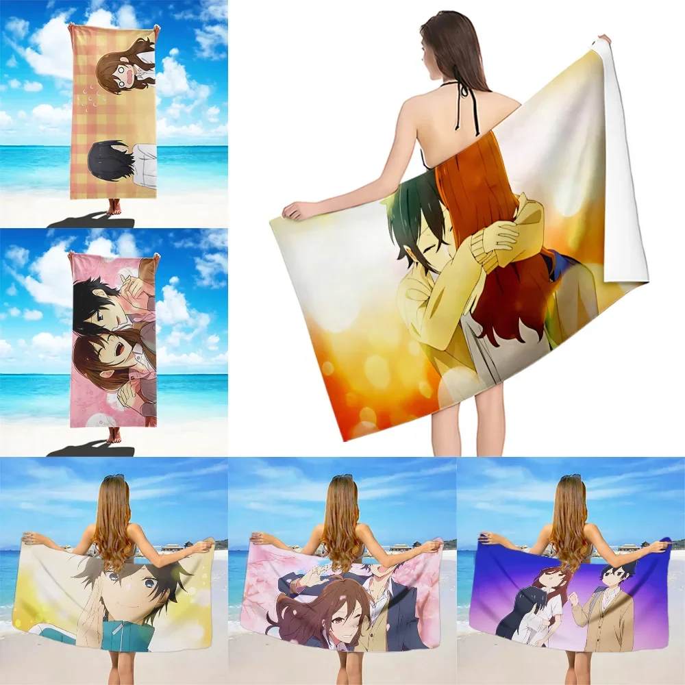 Horimiya Anime Beach Towel Microfiber Sand Free Quick Dry Soft Sandproof Pool Towels Gift for Women Travel Gym Shower Camping