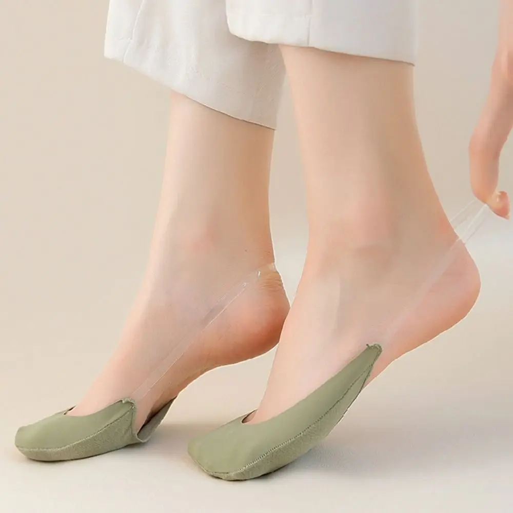 Носки женские на высоком каблуке, мягкие хлопковые дышащие, Нескользящие, без пятки, 5 пар