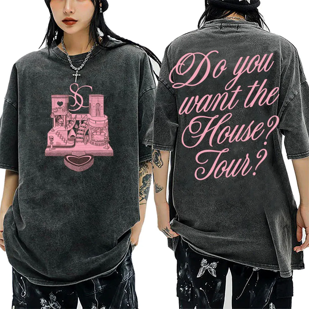 قميص سابرينا كاربنتر هاوس تور 2025 للفتيات تي شيرت قطني صيفي #1