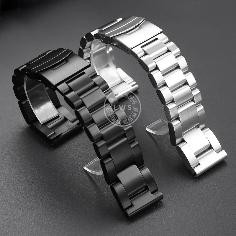 22mm 24mm 26mm Thickened Heavy Stainless Steel Strap Bracelet Men's For Panerai PA111 PA441 Solid Steel Band Replace Wrist Strap