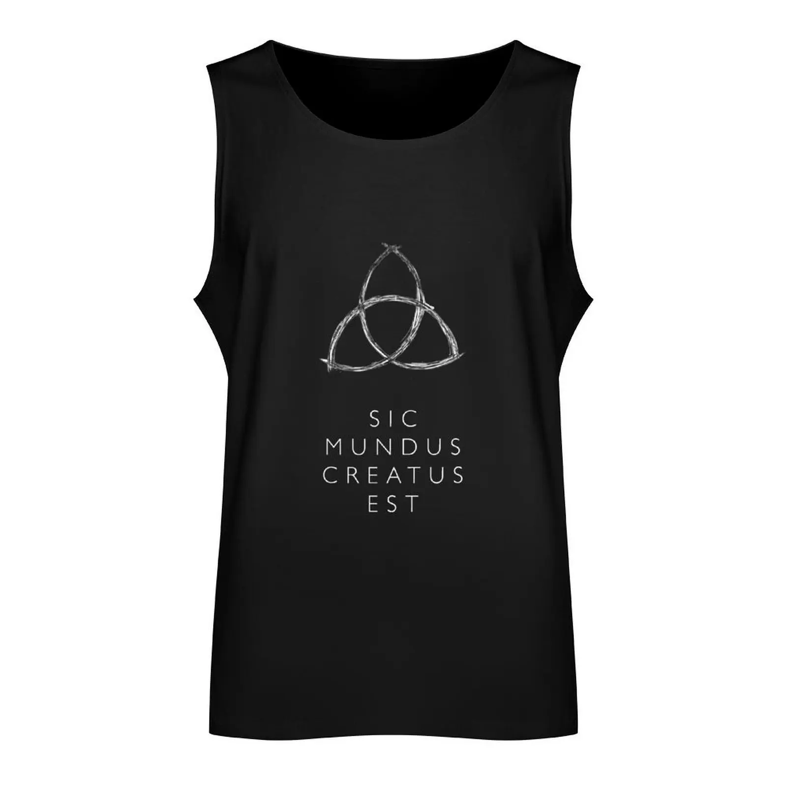 Dark Serie SIC MUNDUS CREATUS EST Tank Top Men's sleeveless gym shirts Sports clothing Men's sleeveless Men's t shirt