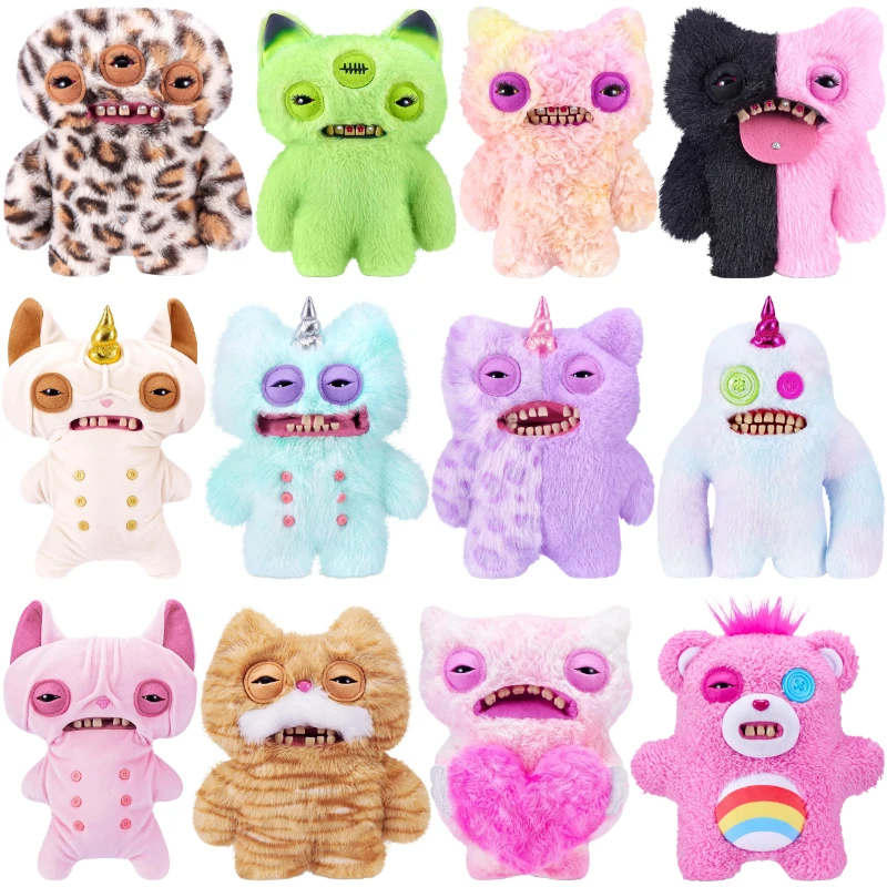 Nouveaux jouets en peluche originaux Fuggler, monstres amusants aux dents étranges, Fugglercorns Baddies Alley Cats Love Fuggs, poupées en peluche, cadeaux