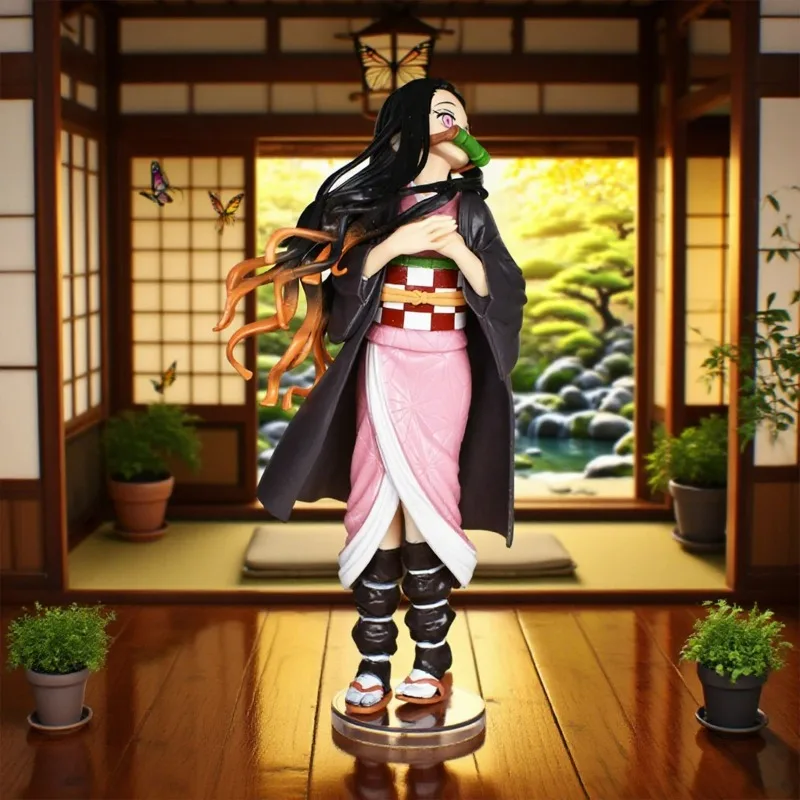 

Anime Demon Slayer Figure Nezuko Figure 22cm/8.7in Action Figure Desk Decoration Collection Statue Model Toy Gift