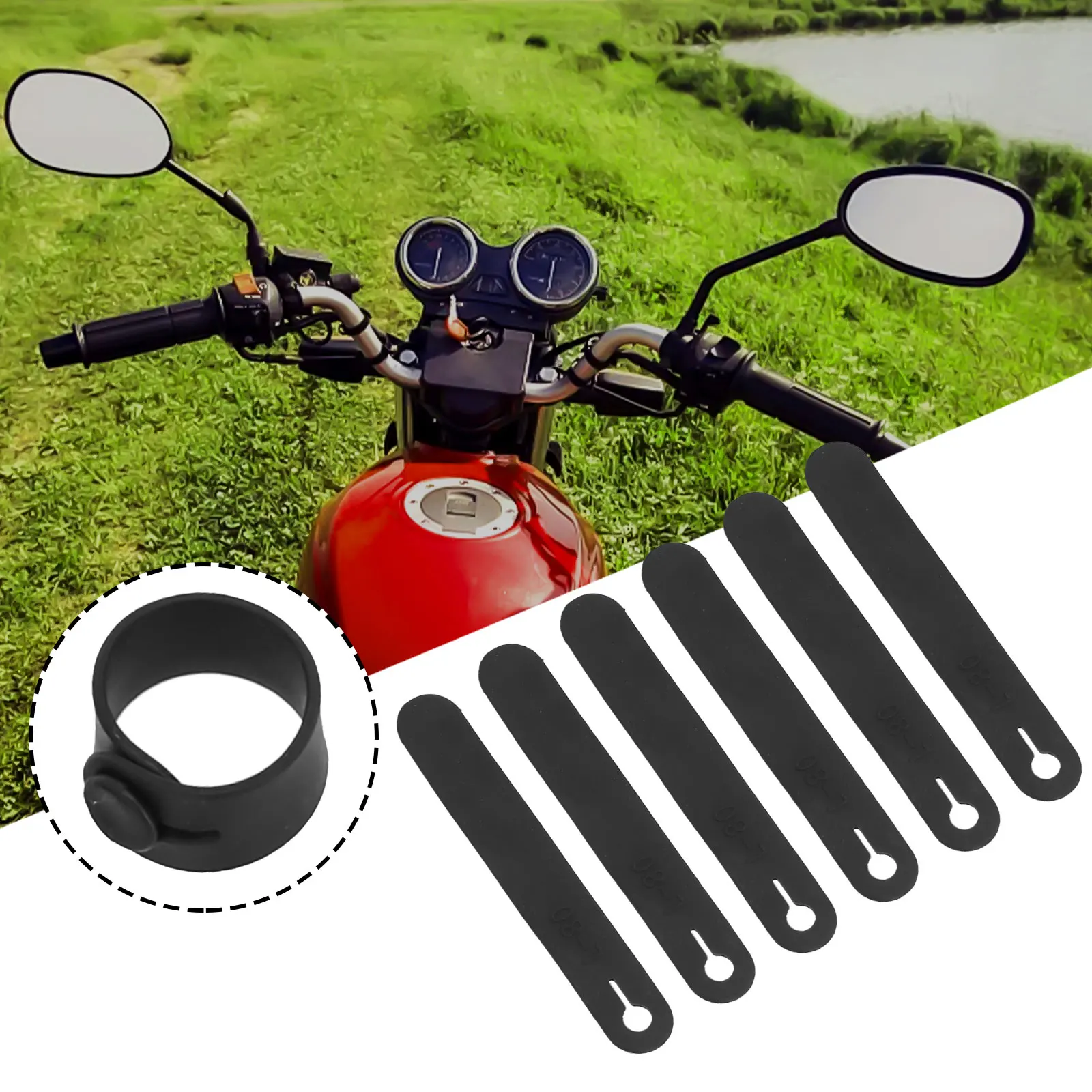 

Motorcycle Rubber Band Easy Installation Flexibility Frame Rubber Securing Ties Anti-hardening Good Elasticity