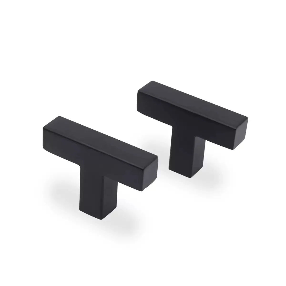 20PCS 50mm Aluminum Alloy T Handle Black Brushed Silver Drawer Pulls for Kitchen Bedroom Wardrobe