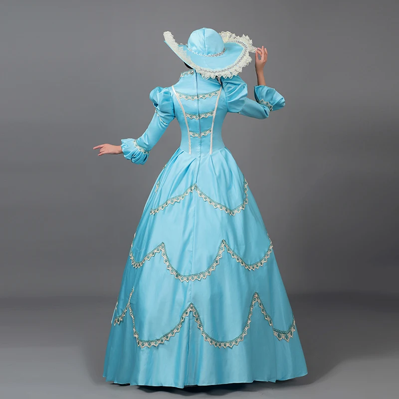 Aangepaste baljurk middeleeuwse Marie Court avondjurken bloemen historische prom feestjurken Renaissance maskerade