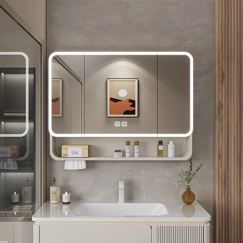 Organizer Mirror Bathroom Cabinet Storage Shelves Paper Decorations Skincare Cupboard Small Modern Gabinete Trendy Furniture view 3