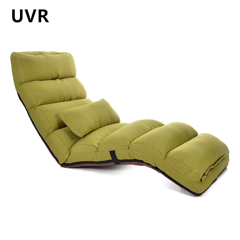 UVR Lazy Sofa Tatami Folding Small Backrest Chair Home Computer Office Chair Window Chaise Lounge Chair Living Room Single Sofa