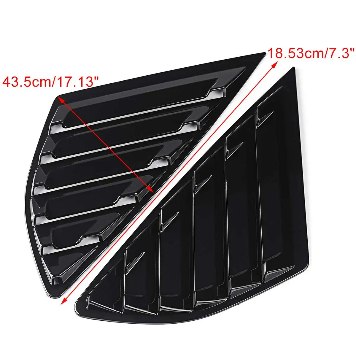 ABS Black Rear Quarter Panel Window Side Louvers Cover Vent For Ford For Fusion For Mondeo 4 Door 2013 2014 2015 2016 2017 2018