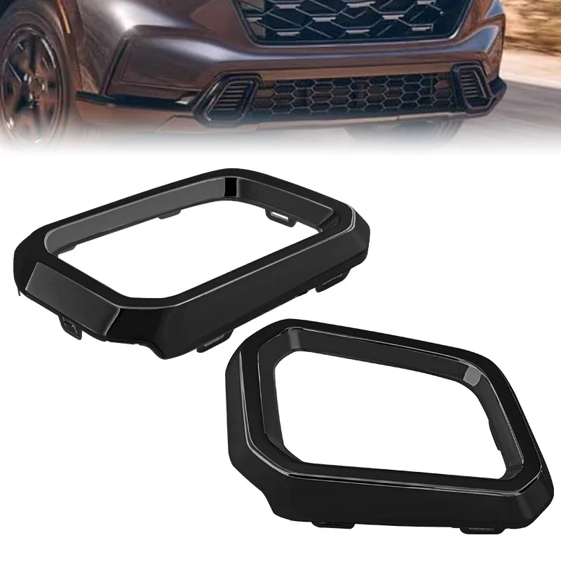 711573D4A01 711523D4A01 Front Bumper Lower Trim Cover Lid For Honda Crv Cr-V Sport Touring Hybrid 2023-2026 Glossy Black/Chrome