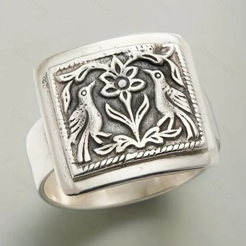 Vintage Silber Farbe Vogel Tier Ringe für Frauen ethnischen böhmischen Ringe Schmuck