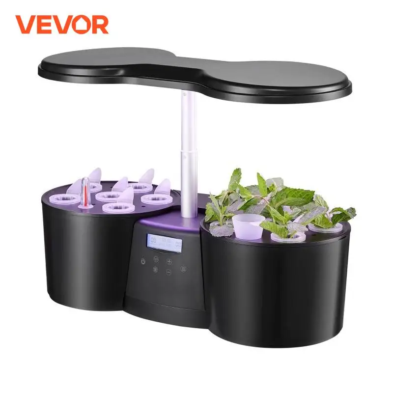 VEVOR Hydroponics Growing System 12 Pods Indoor Growing System Indoor Herb Garden with Full-Spectrum LED Grow Light Auto Timer