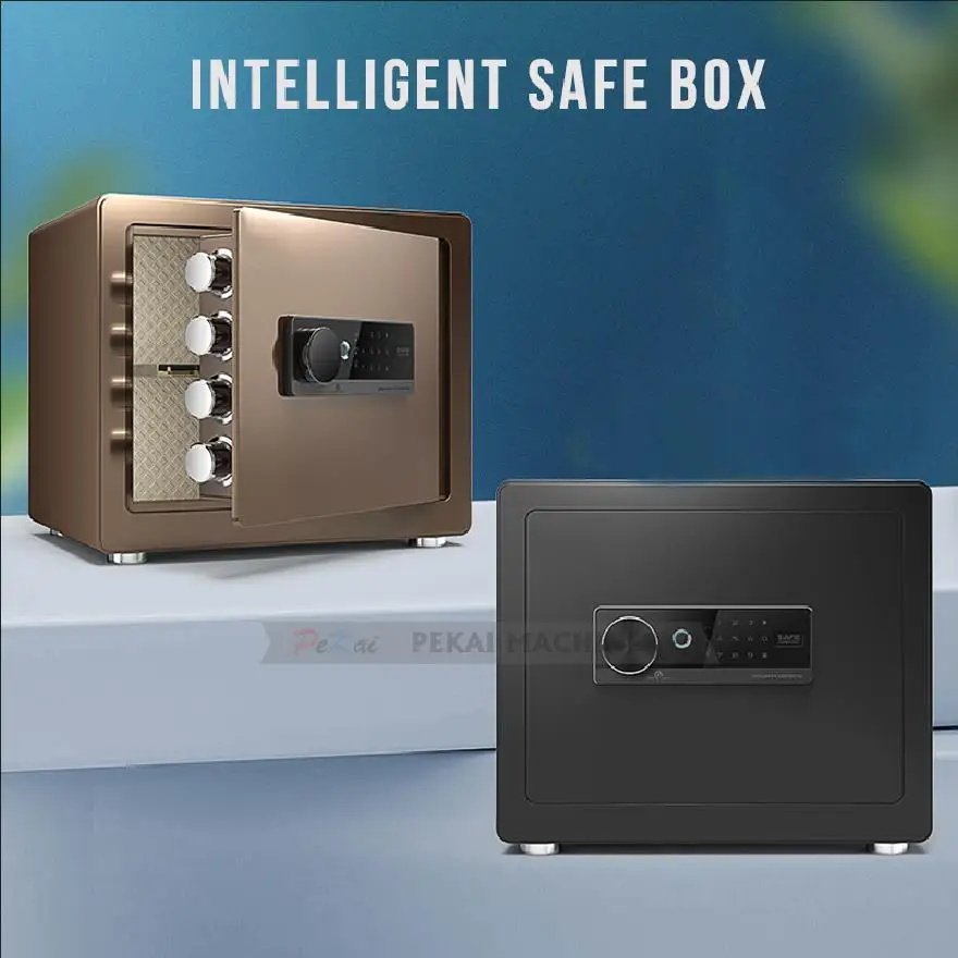 45cm Height Fingerprint Locks Safe Store Deposit Box Smart Home Office Safe Digital Electronic Secret Hidden Money Safes