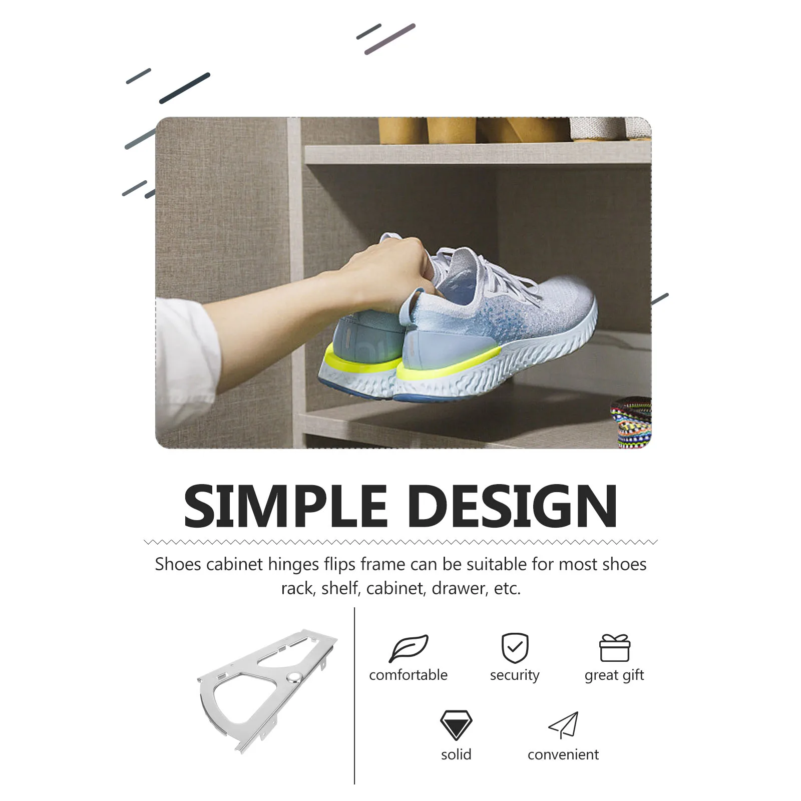 

Stainless Steel Shoe Rack Drawer Flip Frame Hinge Cabinet Flips Bracket Cabinets Plate Metal Hinges Cupboard