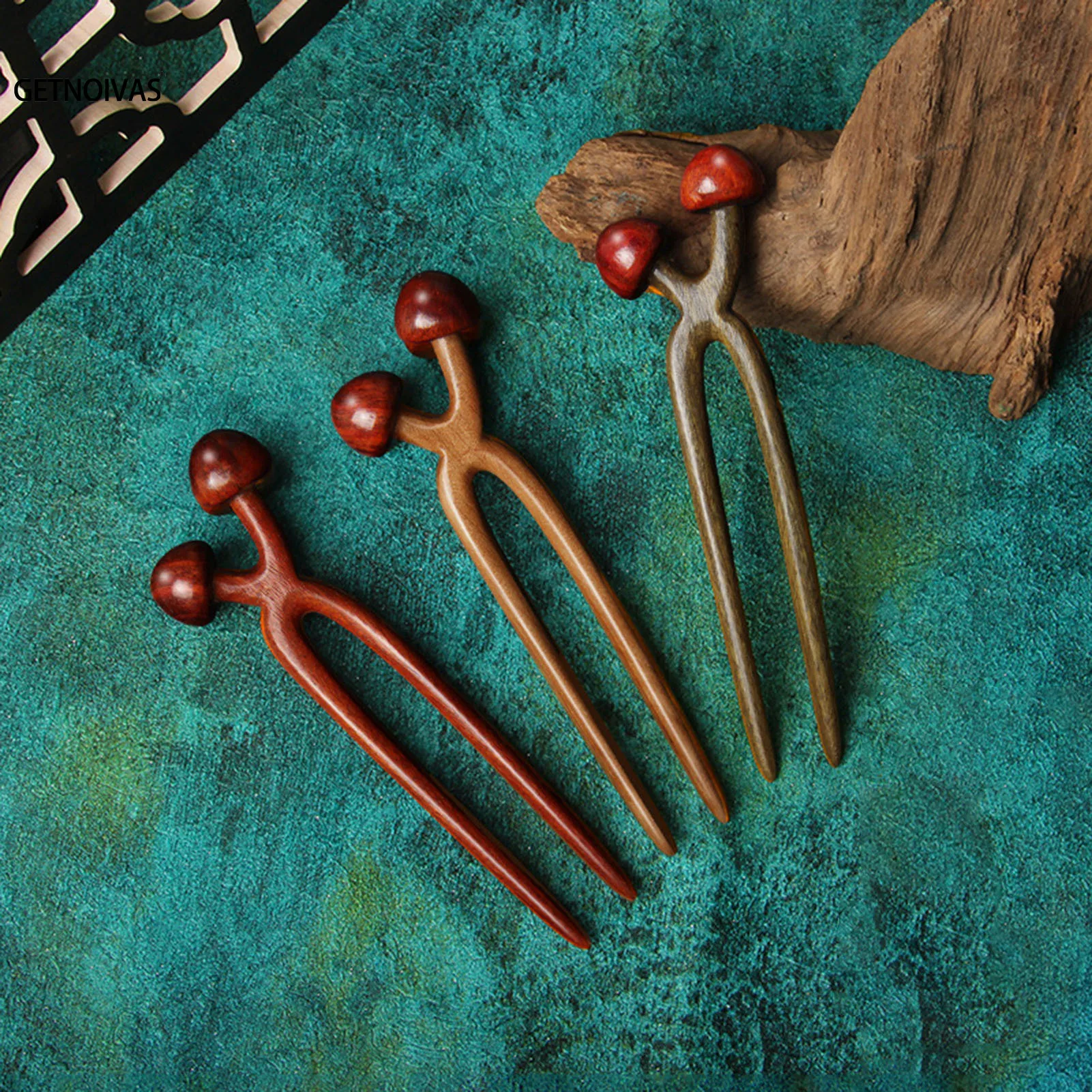 U Shaped Wooden Hair Sticks Forks Handmade Hairpins Clips for Women and Girls Chinese Style Hanfu Dress Hair Accessories