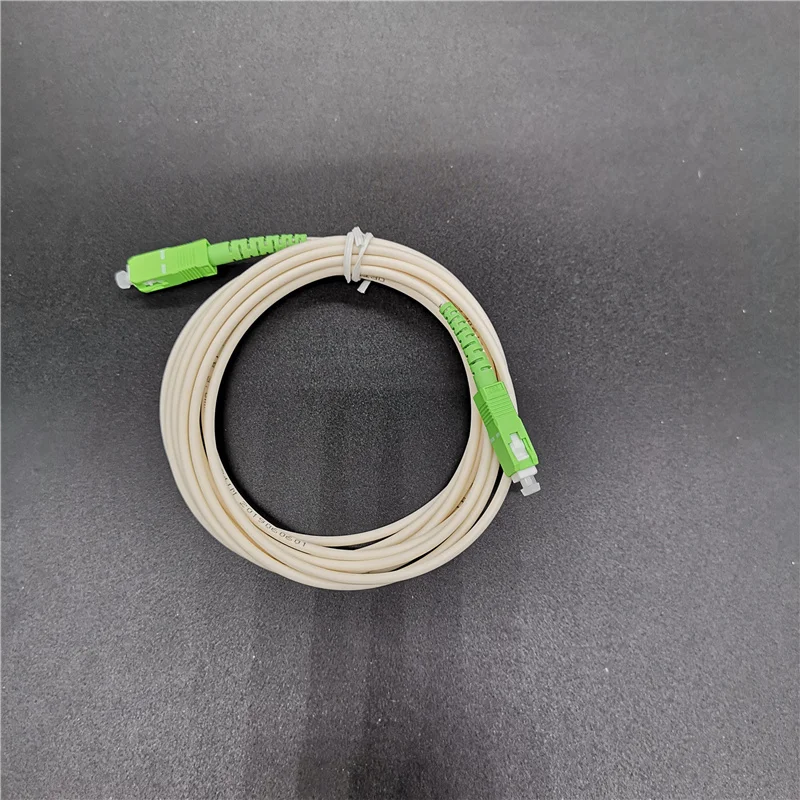 SC APC-SC APC  1.5M 2M Simplex Single Mode  Fiber Optic Patch Cord White 3.0mm Fiber Optics Cable,Sky and Globe Compatible