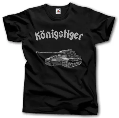 New Top Tees Tshirts Konigstiger T-Shirt King Tiger Tank Panzerkampfwagen Wwii Germany Wart Shirts Unisex Fashion Tshirt Summer