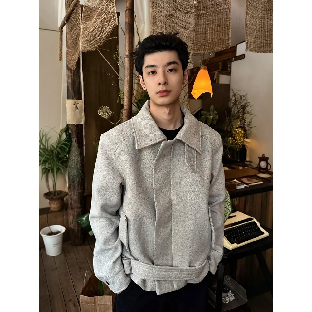 

Мужская шерстяная куртка ort American Sle, большой размер 250, чехол Cleanfit, свободная верхняя одежда премиум-класса для пар, модная