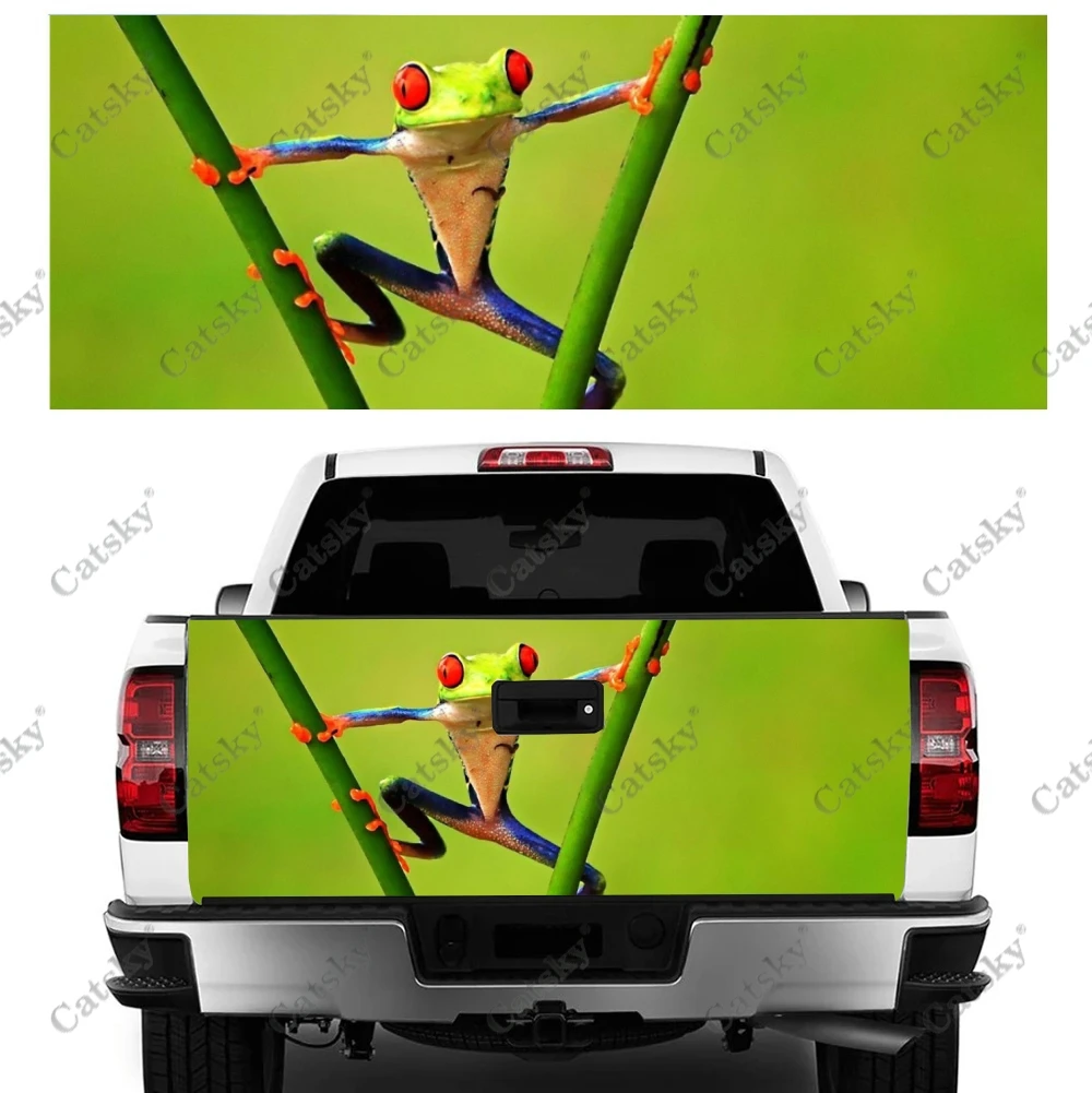 Tree Frog Car Tail Trunk Protect Vinly Wrap Sticker Decal Auto Accessories Hood Decoration Engine Cover for SUV Off-road Pickup