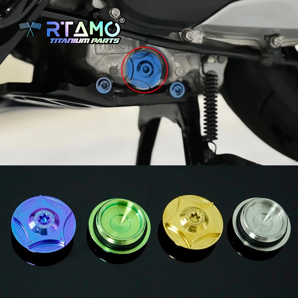 

RTAMO Gr5 Titanium Engine Oil Bolt Filter Cover Fit for Honda PCX160 150/Click160 150/ADV160 150
