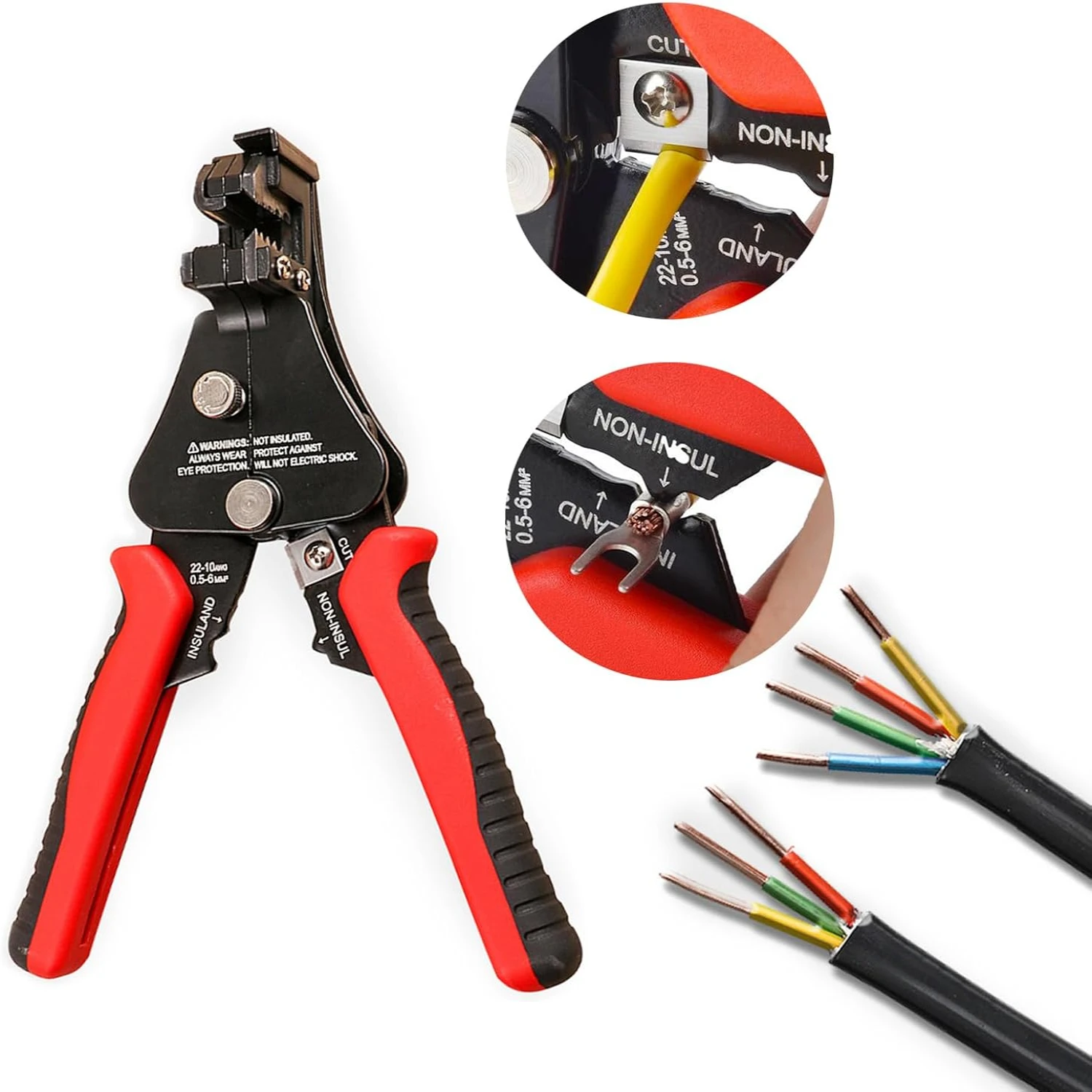 High-Quality Professional 3-in-1 Wire Stripper Cutter with Slip Handle for Solid and Stranded Wires - Versatile and Durable Repa