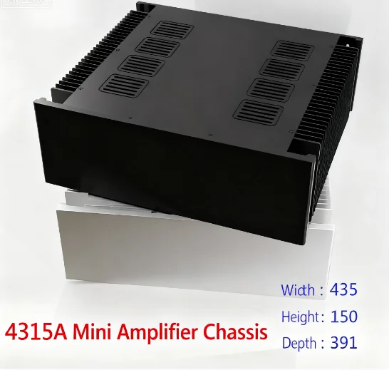 

QF4315A/все алюминиевые корпуса усилителя/корпус усилителя мощности с рассеиванием тепла/корпус AMP DIY коробка (432*150*391 мм)