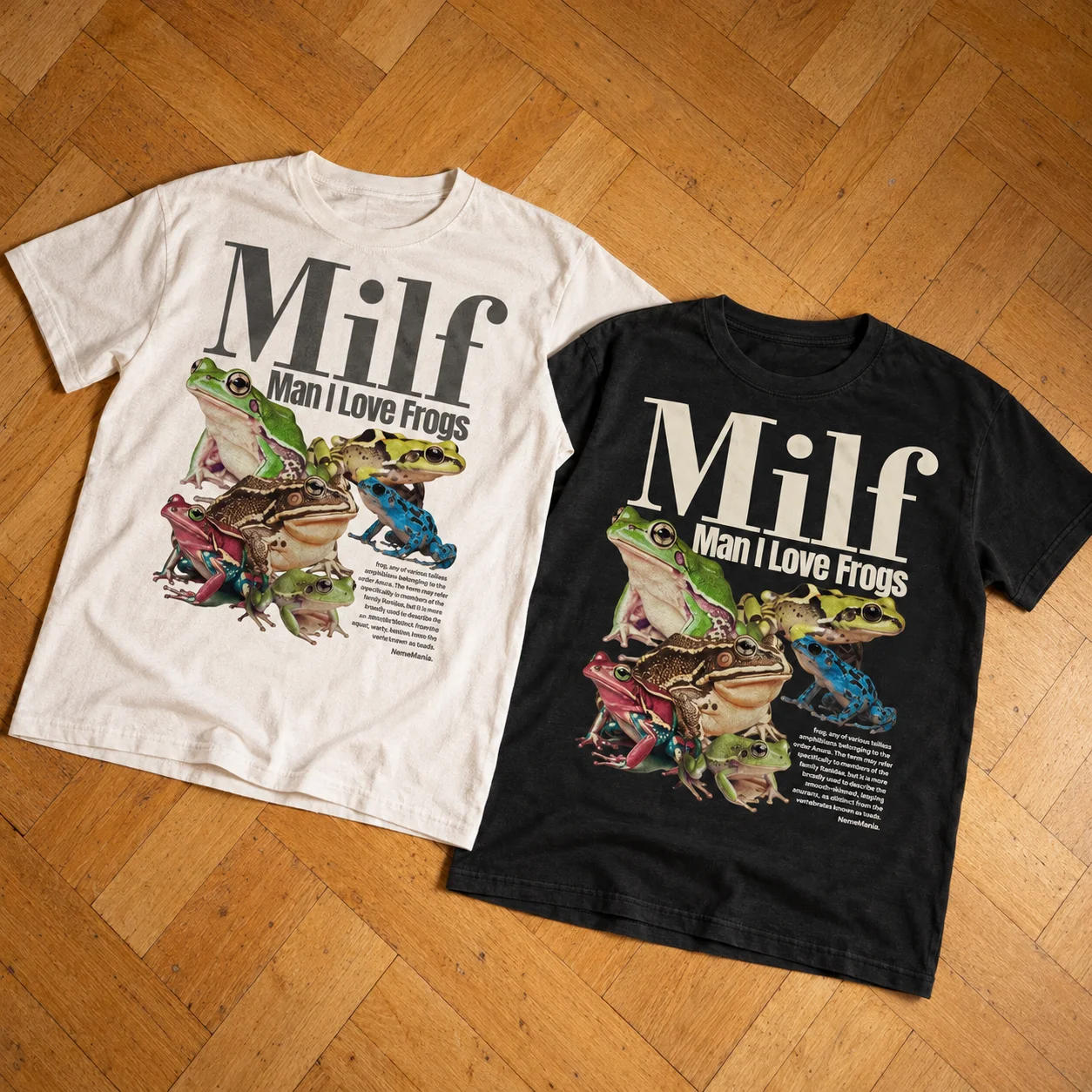 MILF Man I Love Frogs Funny Frog Amphibian Lovers Meme Casual Cotton Vintage Short Sleeve Oversized T-shirts for Men Women