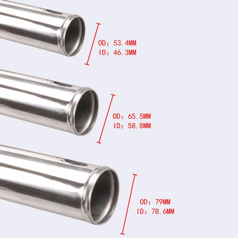 2 "2.5" 3 "calowy uniwersalny o grubości 2MM aluminiowa chłodnica rura TURBO zestaw rur — zdjęcie 3