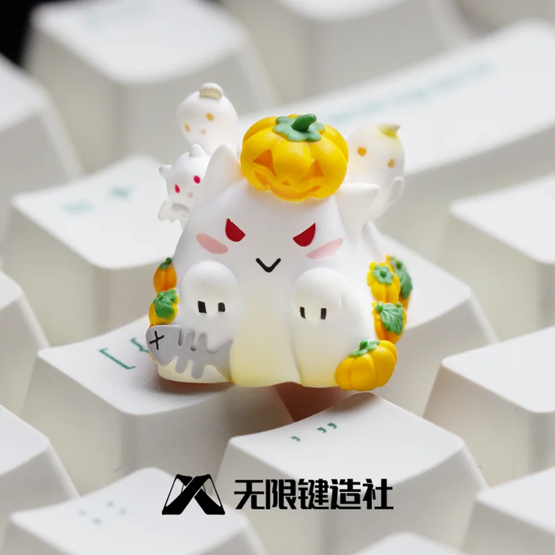 Halloween Pumpkin Series Themed Keycap Single Cute Resin Mechanical Keyboard Accessorie Keycap Customization ESC Gift