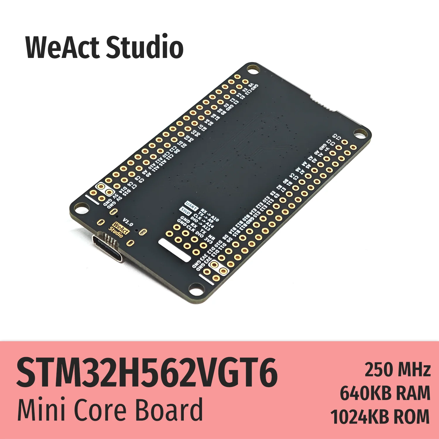 WeAct STM32H562VGT6 STM32H562VG STM32H562 STM32H5 STM32 Core Board Demo Board