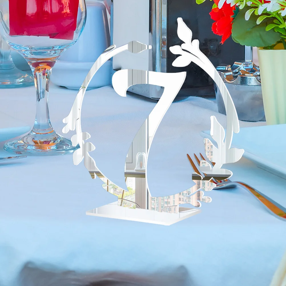 

10pcs Table Signs For Wedding Reception Restaurant Event Wedding Centerpiece Party Decor Table Number Stands Holder Cards