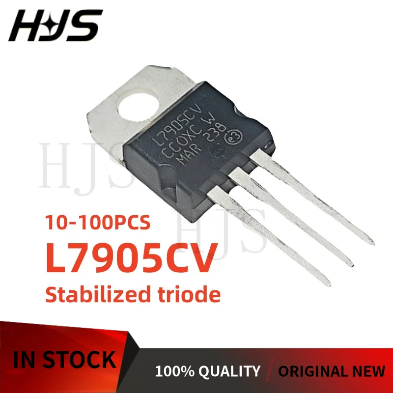 

10-100 шт. L7905CV L7905 Трехконтактный стабилизирующий транзистор напряжения, абсолютно новый, корпус TO-220, в наличии