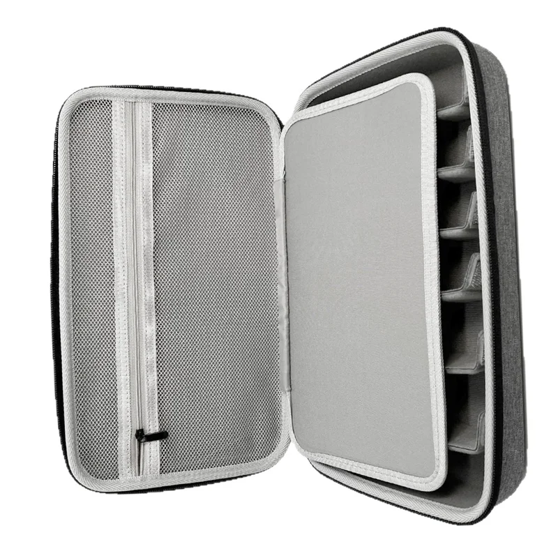 A04G-صندوق تخزين النظارات المحمول، فتحات قابلة للتعديل لأزواج متعددة من النظارات الشمسية - تتضمن حقيبة تنظيم السفر