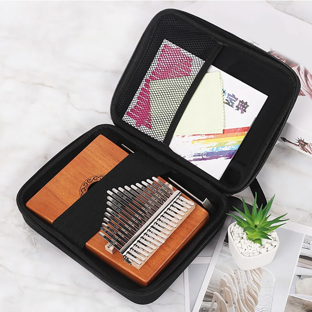 21 key Kalimba Case Thumb Piano Box Bag Water- Shockproof Percussion Keyboard Musical Instruments Part