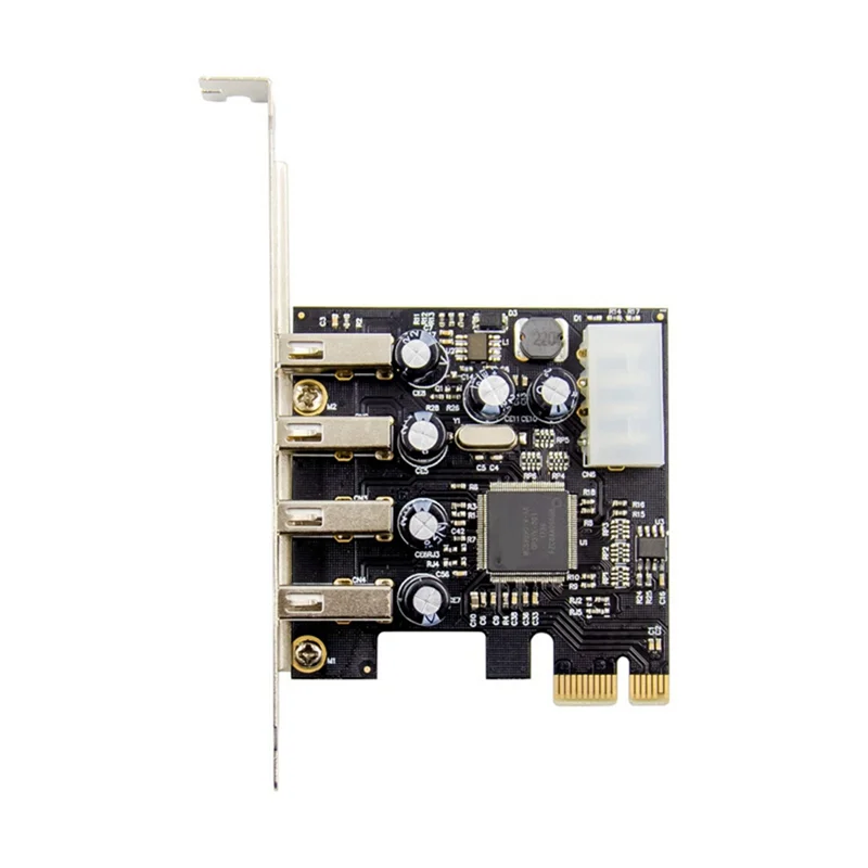 Tarjeta convertidora PCI-E a 4 puertos USB 2,0, tarjeta adaptadora PCIE USB2.0, Chipset MCS9990, permite intercambio en caliente, tarjeta elevadora USB