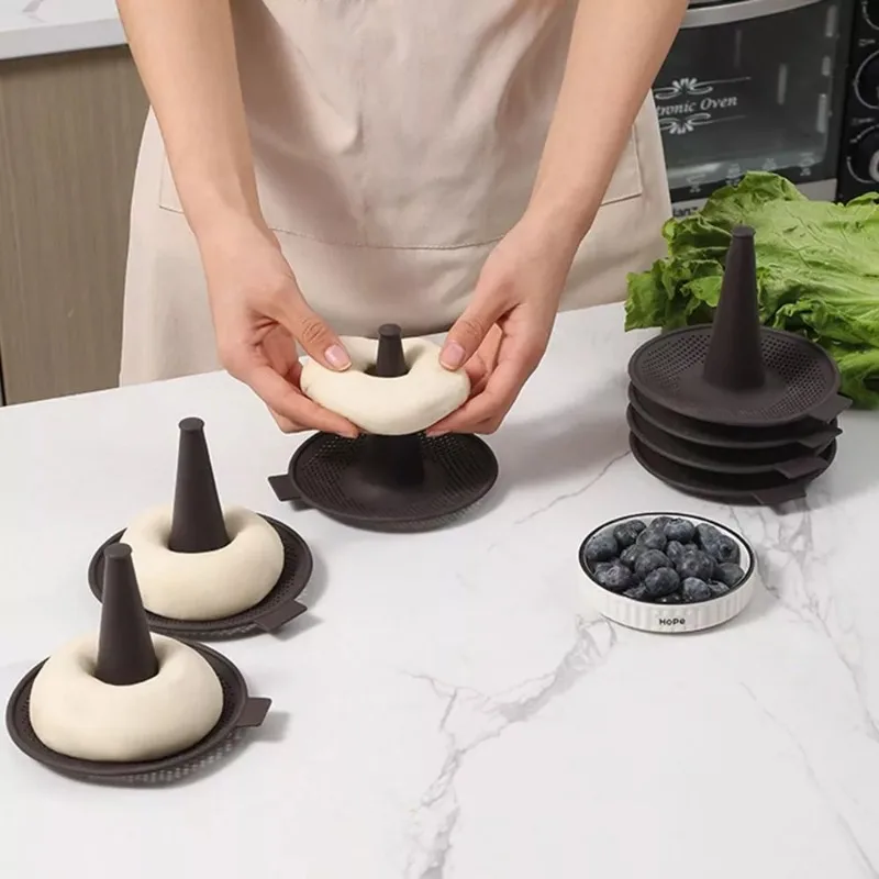 2/4/6pcs Cake Moulds Bread Donut Tool Donut Mold for Baking Donut Silicone Mold Pastry Molds for Bagel and Doughnut Cake Pans