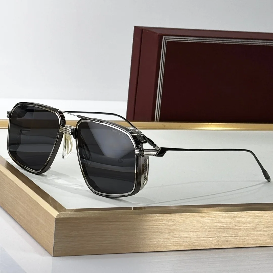 JAGGER 56-16 zonnebril van topkwaliteit voor heren en dames Klassieke 10e verjaardag punk luxe titanium designer zonnebril - afbeelding 1