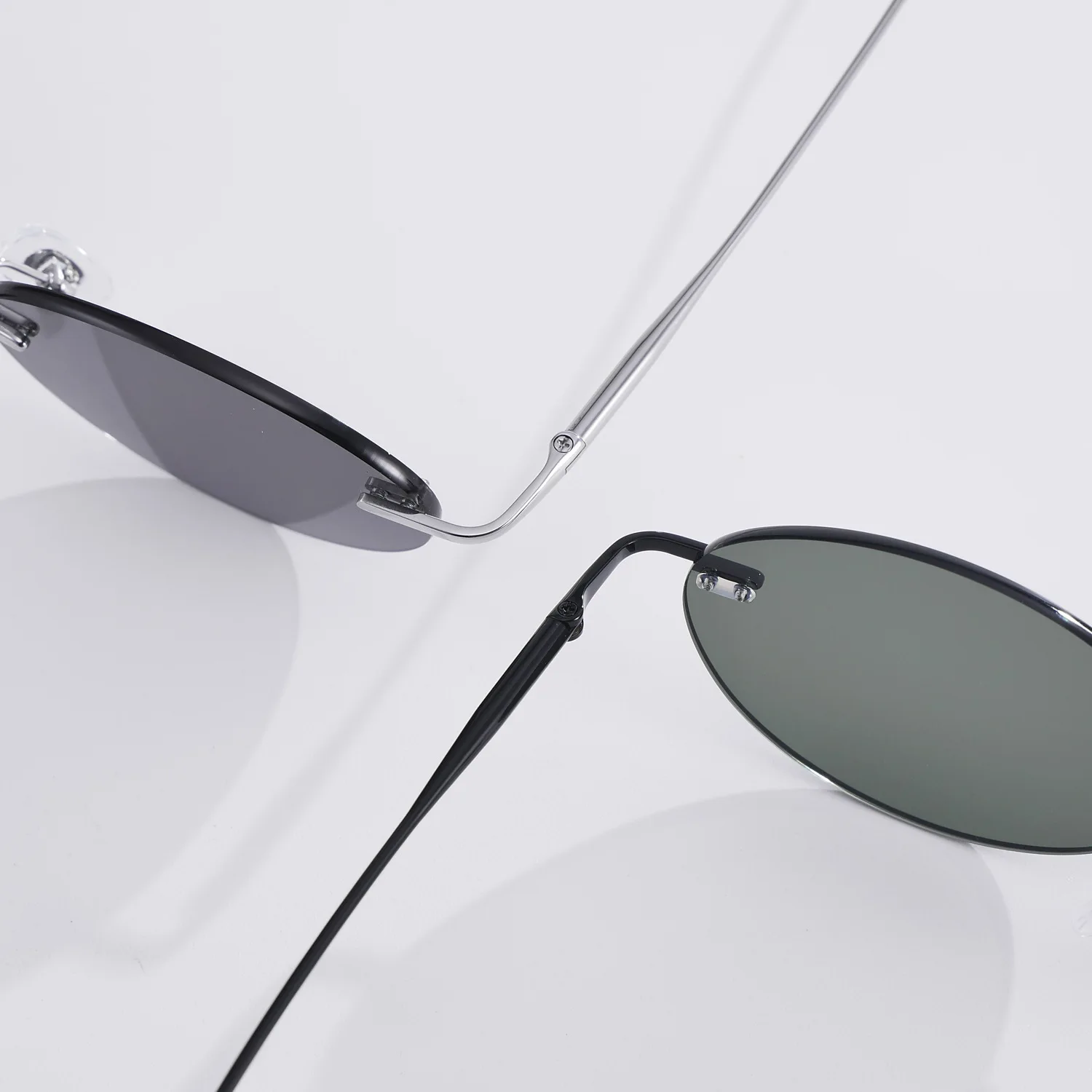 Modische Rahmenlose Polarisierte Sonnenbrille für Damen Reise-Fotografie-Sonnenbrille Reintitan-Rahmen Herren Punk Sonnenbrillen UV400-Schutz – Detail 7