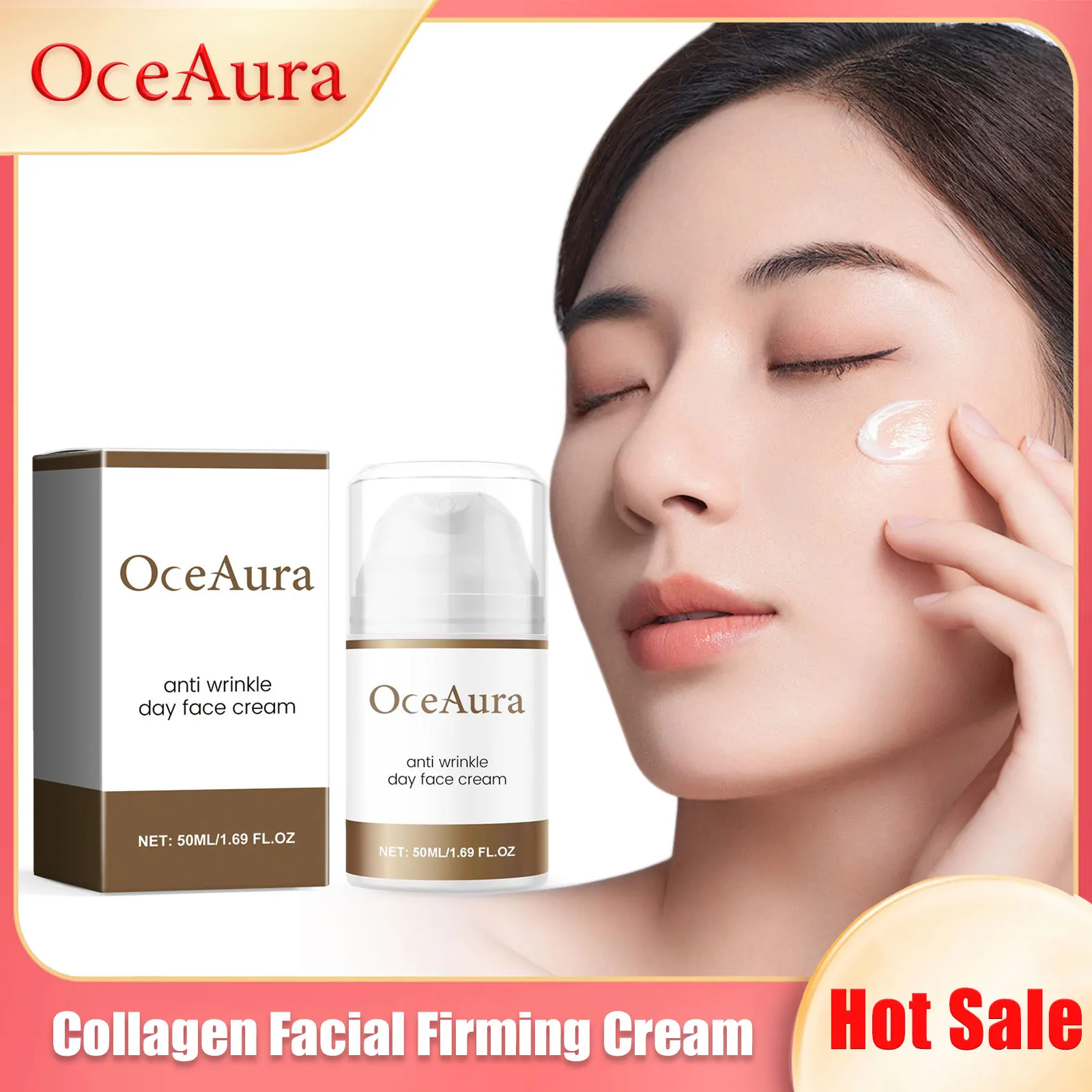 Collagen Facial Firming Cream Moisturize Dry Improve Lifting Remove Darken Fade Fine Lines Keep Brighten Face Moisturizing Cream