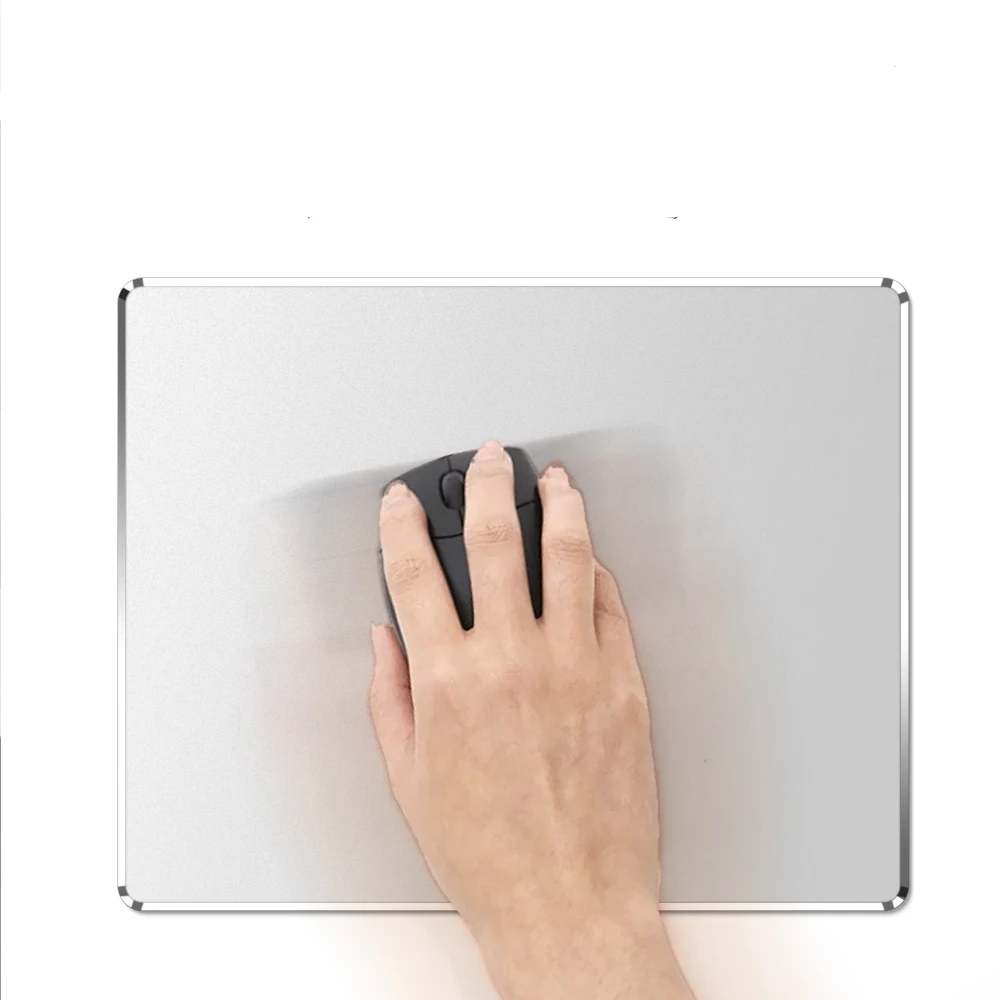 Hartes Silber Metall Aluminium Mauspad Matte glatte Magie ultra dünn für MacBook Mac Book Gaming Computer Laptop Büro zubehör