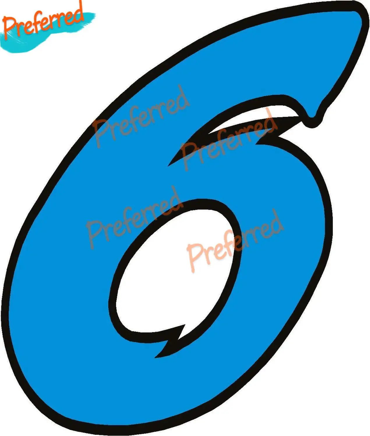 Motorcycle Racing High Quality Decal Dark Blue Race Numbers with Black Border Vinyl Decal Graphic Number Car Sticker