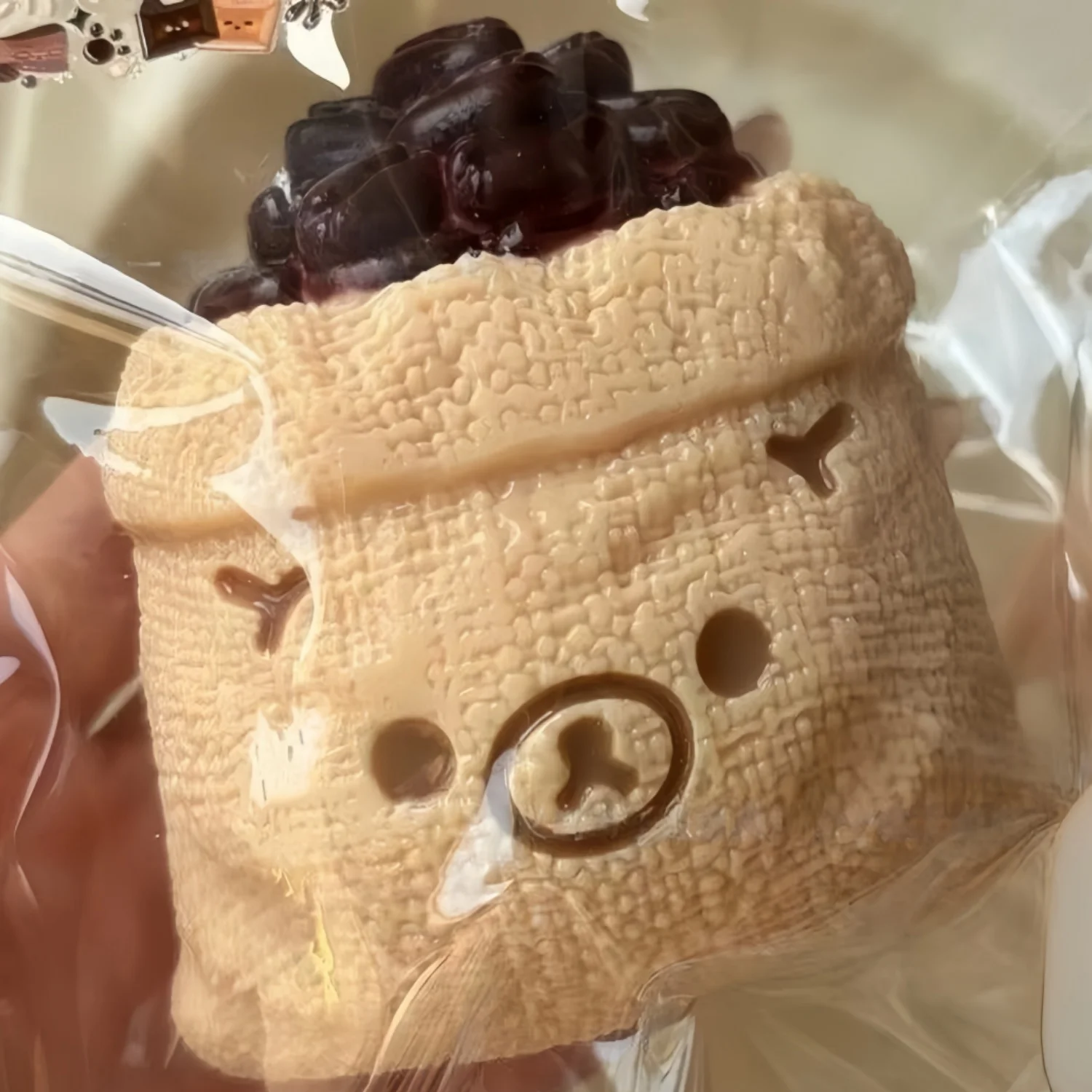 Taba Squishy Supplies With Three Available Textures - Coffee Bean Sack Bear Shaped To Relieve Stress - Food Grade Silicone